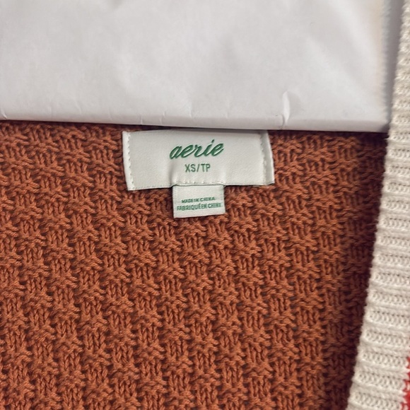 Aerie Oversized Varsity Cardigan Sweater 06 Embroidery Size Small - Picture 6 of 9